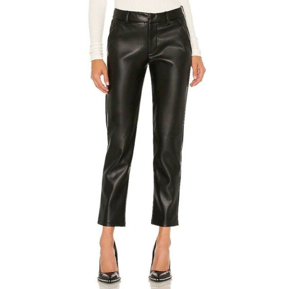 LBLC The Label Franny Vegan Leather Trousers Black Revolve L NWT $140